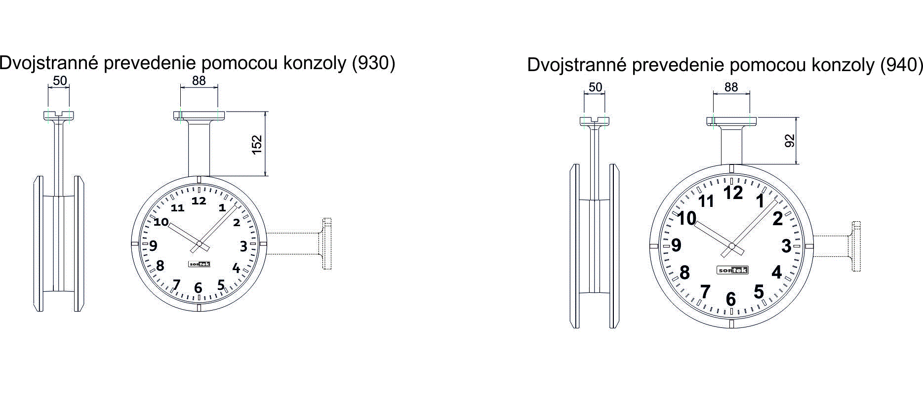Konzola dvojstranná (930/940)
